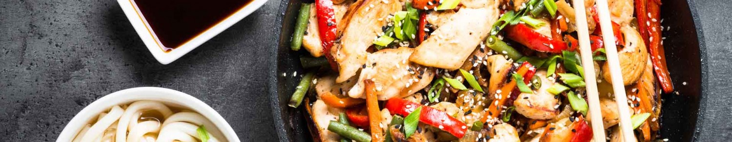 Wok de poulet aux légumes croquants